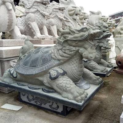 廟宇祈福長壽龜雕塑 石雕龍龜的藝術與定制加工