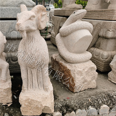 中益石雕十二生肖 中式園林與建筑的藝術點睛之筆
